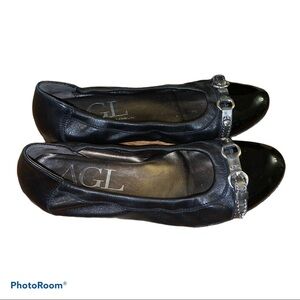 AGL Attilio Giusti Cap Toe Leather Ballet Flats